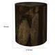 Eray Chairside End Table | Drum Design | Teak Black Mango Wood 18’’ BM334239
