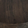 Eray Side End Table | Modern Drum Shape Black Mango Teak Wood | 24’’ BM334242