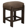 Eray Counter Height Stool | Teak Brown Cushioned Seat | Solid Wood 24"
