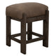 Eray Counter Height Stool | Teak Brown Cushioned Seat | Solid Wood 24"