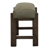 Eray 24’’ Counter Stool | Sage Green Seat Cushion | Teak Brown Wood