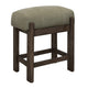 Eray 24" Counter Stool | Sage Green Seat Cushion | Teak Brown Wood
