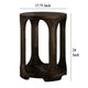 Eray Chairside Table with Shelf | Round Open Frame | Black Teak 18’’ BM334250