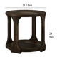 Eray Side End Table | 1 Shelf | Round Open Frame | Black Teak 26’’ BM334251