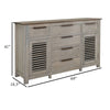 Boney Sideboard Buffet Console | 6 Drawers 2 Doors | Cream Brown 69’’ BM334254