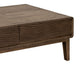 Oly Cocktail Coffee Table 4 Drawers Natural Brown Melina Wood 50 Inch BM334259