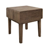 Oly Side End Table | 1 Drawer | Rustic Natural Brown Melina Wood 23"