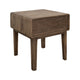 Oly Side End Table | 1 Drawer | Rustic Natural Brown Melina Wood 23"