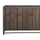 Kianu Sideboard Console Buffet | 4 Doors | Brown Plank Style | 59’’ BM334263