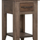 Tacey Chairside Table | 1 Drawer | 1 Shelf | Peanut Brown Wood | 18’’ BM334267