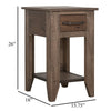 Tacey Chairside Table | 1 Drawer | 1 Shelf | Peanut Brown Wood | 18’’ BM334267