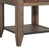 Tacey Side End Table | 1 Drawer 1 Shelf | Rustic Peanut Brown | 23’’ BM334269