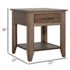 Tacey Side End Table | 1 Drawer 1 Shelf | Rustic Peanut Brown | 23’’ BM334269