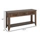 Tacey Sofa Console Table | 3 Drawers | Rustic Peanut Brown Wood | 54’’ BM334271