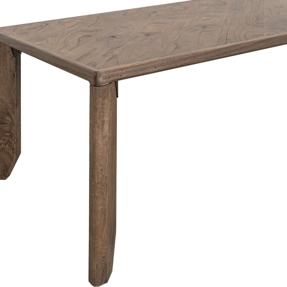 Tacey Dining Table | Rustic Peanut Brown Mango Wood Rectangular 79’’ BM334272