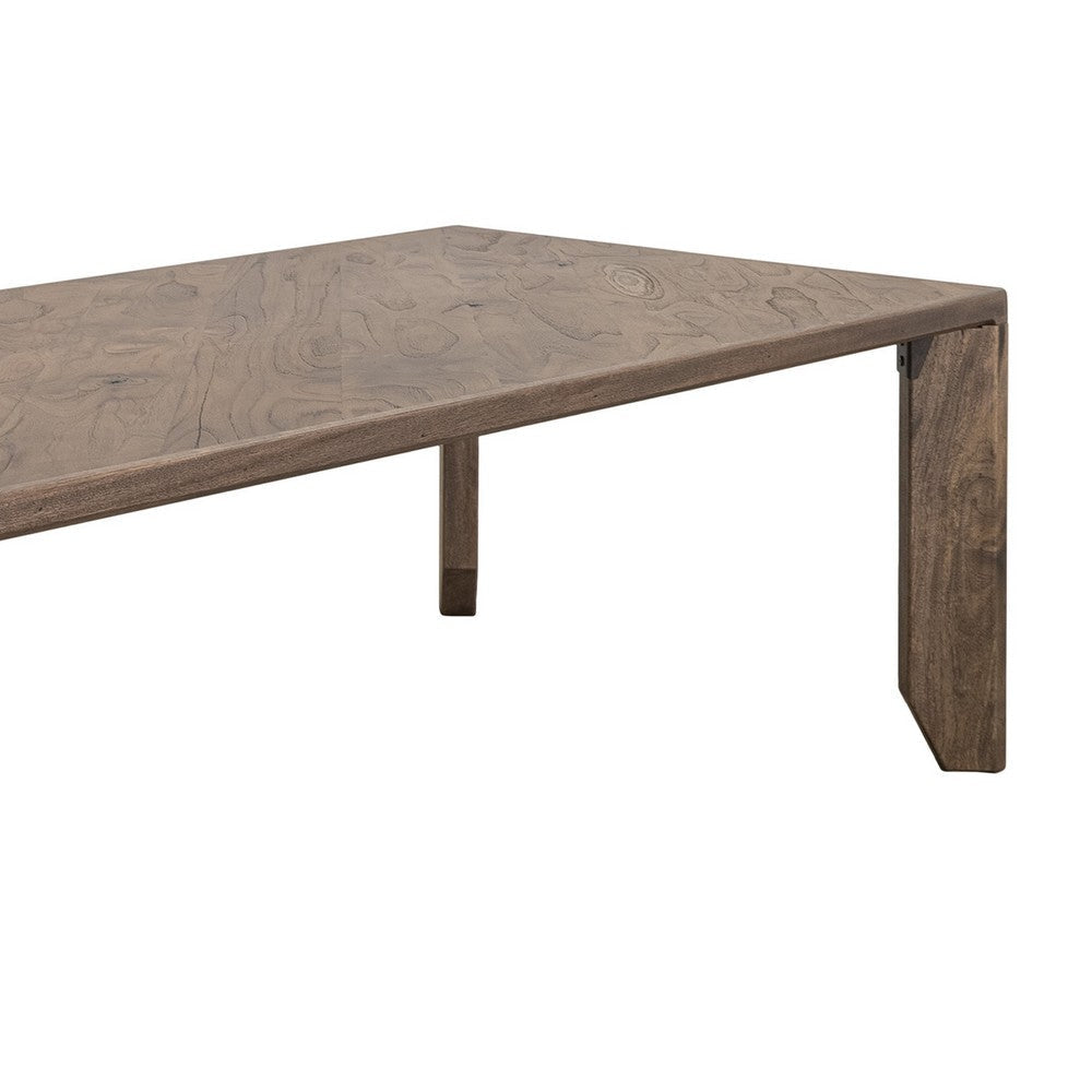 Tacey Dining Table | Rustic Peanut Brown Mango Wood Rectangular 79’’ BM334272