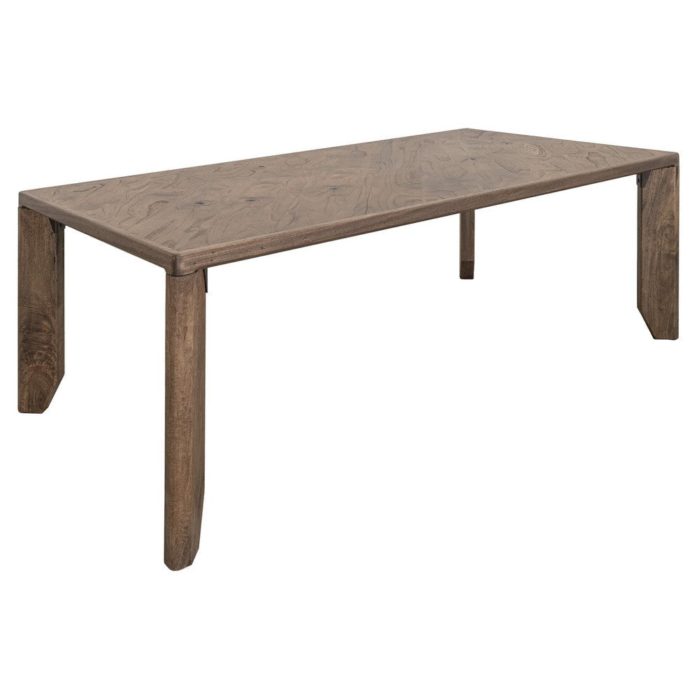 Tacey Dining Table | Rustic Peanut Brown Mango Wood Rectangular 79"