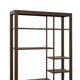 Loe Bookcase | 7 Shelves | Industrial Brown Wood Shelves | Metal 45’’ BM334277