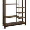 Loe Bookcase | 7 Shelves | Industrial Brown Wood Shelves | Metal 45’’ BM334277