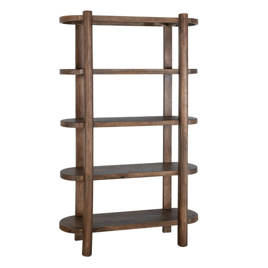 Eray Bookcase | 4 Shelves | Almond Barrel Brown Mango Wood | 71"