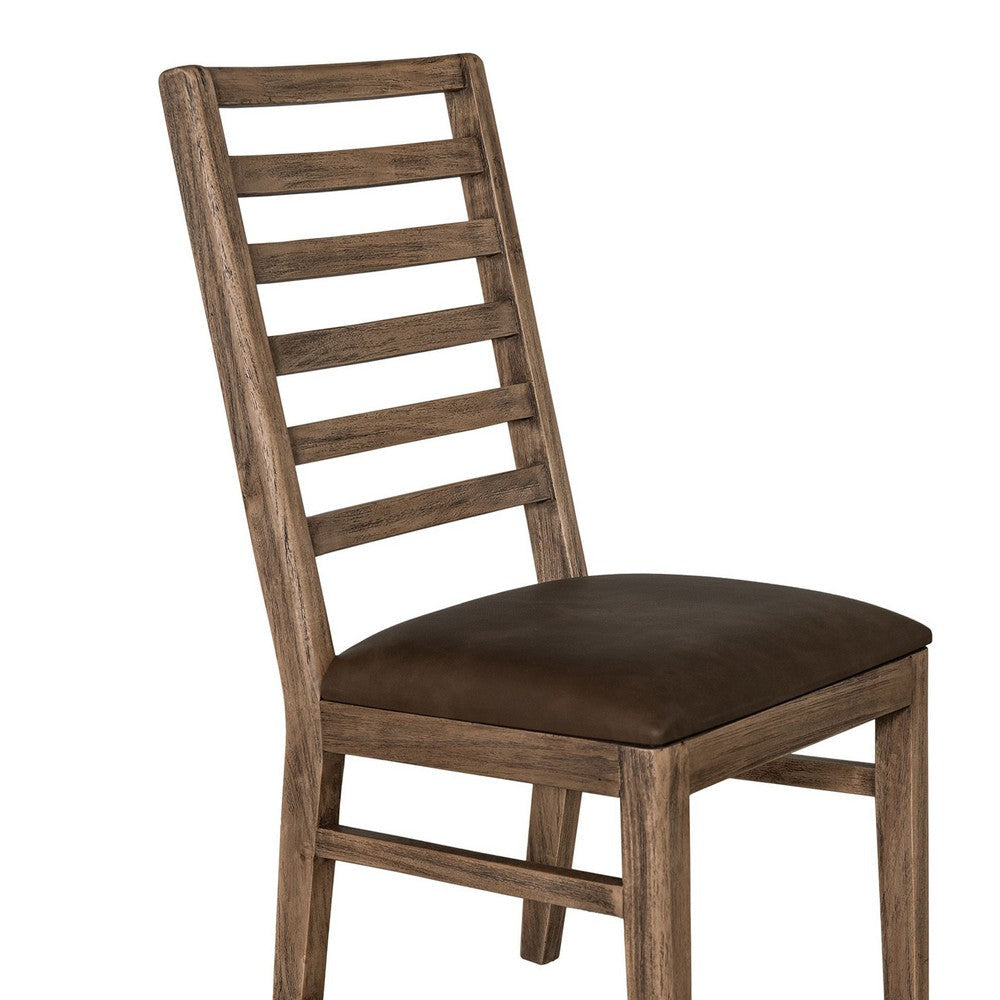 Eray Dining Chair Set of 2 Black Polyester Almond Barrel Brown Wood BM334283
