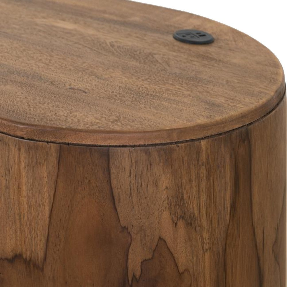 Eray Office Desk | 2 Drawers | Almond Barrel Brown Mango Wood | 60’’