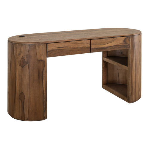 Eray Office Desk | 2 Drawers | Almond Barrel Brown Mango Wood | 60"