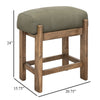 Eray Counter Stool | Almond | Barrel Brown | Olive Green Faux Leather BM334291