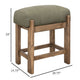 Eray Counter Stool | Almond | Barrel Brown | Olive Green Faux Leather BM334291