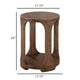 Eray Chairside Table | Shelf | Almond Barrel Brown Mango Wood | 18’’ BM334294