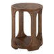 Eray Chairside Table | Shelf | Almond Barrel Brown Mango Wood | 18"