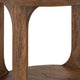 Eray Side End Table | 1 Shelf | Almond Barrel Brown Mango Wood | 26’’ BM334295