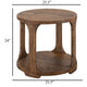 Eray Side End Table | 1 Shelf | Almond Barrel Brown Mango Wood | 26’’ BM334295