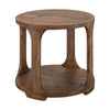 Eray Side End Table | 1 Shelf | Almond Barrel Brown Mango Wood | 26"