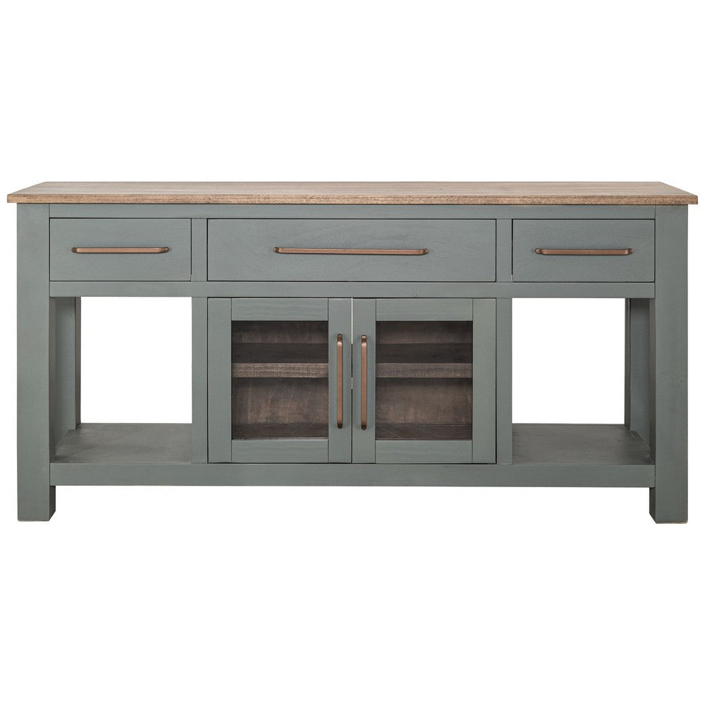 Irra Sideboard Console Buffet | 3 Drawer | 2 Doors | Turquoise | 70"