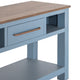 Irra Sofa Console Table | 3 Shelves | Slate Blue | Brown Wood | 62’’ BM334298
