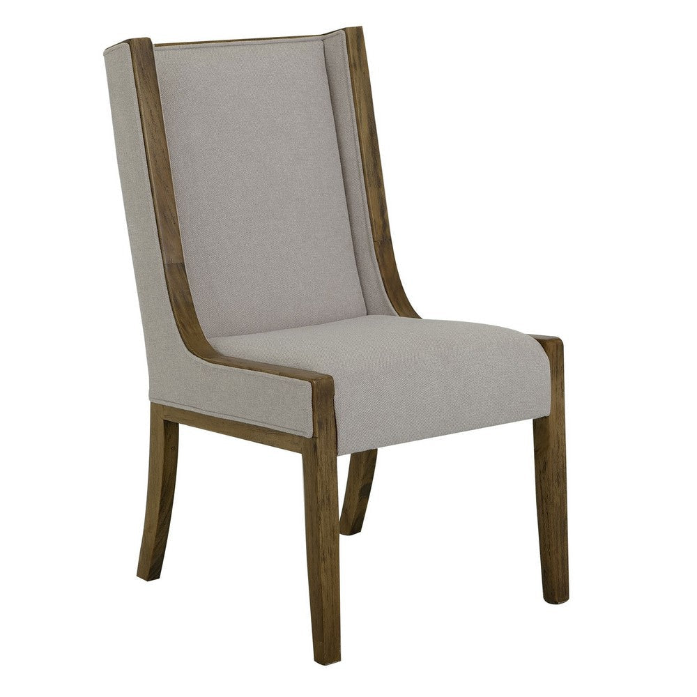 Eray Dining Side Chair Set of 2, Melina Wood Succulent Green Polyester