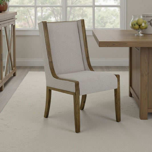 Eray Dining Side Chair Set of 2, Melina Wood Succulent Green Polyester