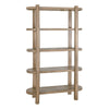 Eray Bookcase 4 Tier Oval Shelves Teak Mango Wood 71 Inch