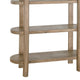 Eray Bookcase 4 Tier Oval Shelves Teak Mango Wood 71 Inch