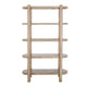 Eray Bookcase, 4 Tier Oval Shelves, Teak, Mango Wood, 71 Inch