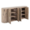 Eray Sideboard Buffet Cabinet | 4 Doors |Light Brown Teak Mango Wood BM334308