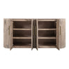 Eray Sideboard Buffet Cabinet | 4 Doors |Light Brown Teak Mango Wood BM334308