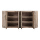 Eray Sideboard Buffet Cabinet | 4 Doors |Light Brown Teak Mango Wood BM334308