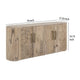 Eray Sideboard Buffet Cabinet | 4 Doors |Light Brown Teak Mango Wood BM334308