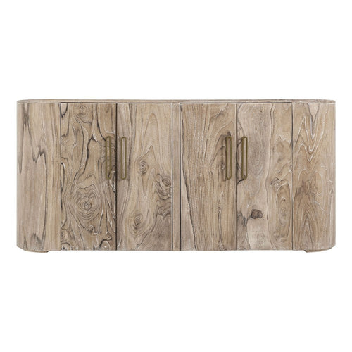 Eray Sideboard Buffet Cabinet | 4 Doors |Light Brown Teak, Mango Wood