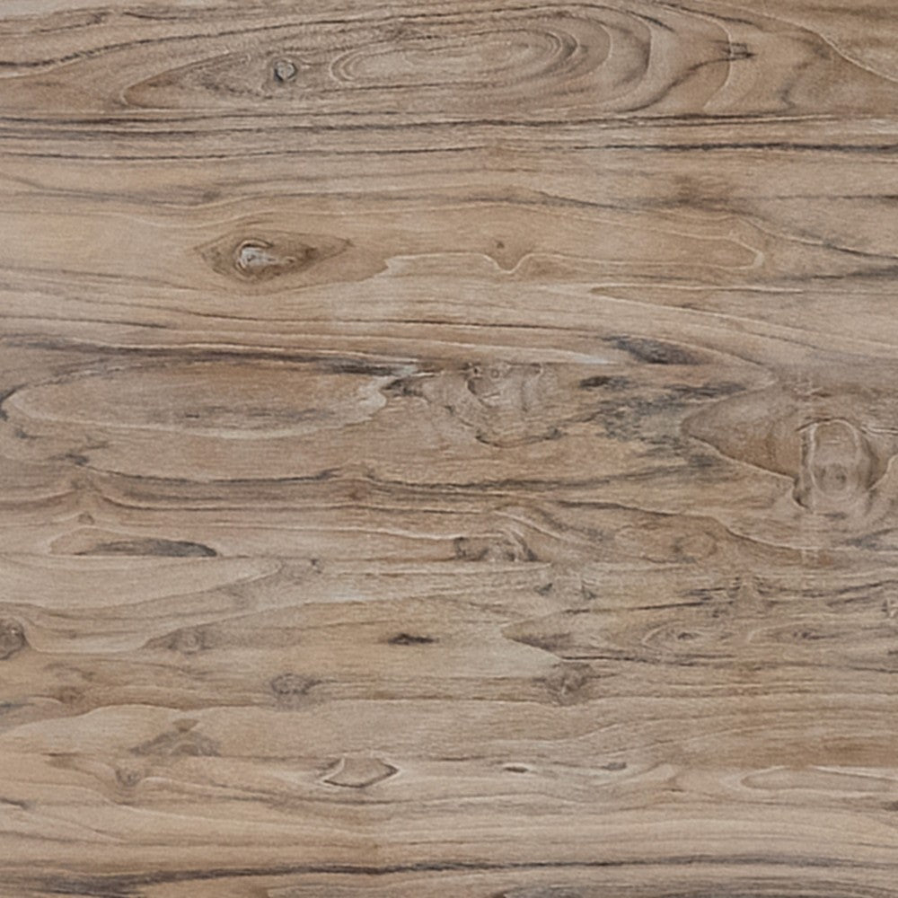 Eray Chairside Table | Drum Shape Light Brown Teak Mango Wood 18’’ BM334309