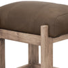 Eray Counter Height Stool | Dark Brown Faux Leather | Melina Wood 24’’ BM334314