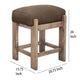 Eray Counter Height Stool | Dark Brown Faux Leather | Melina Wood 24’’ BM334314