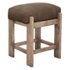 Eray Counter Height Stool | Dark Brown Faux Leather | Melina Wood 24"